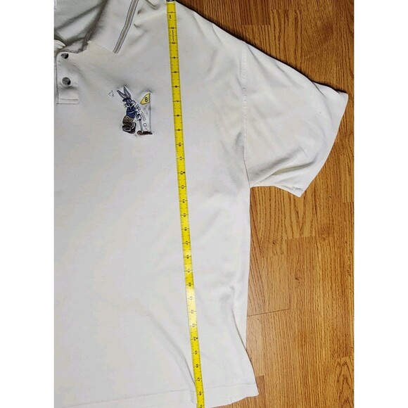 Vintage WB Warner Bros Studio Store Bugs Bunny Tan Polo Shirt Men’s XXL Golf - Picture 7 of 10